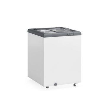 Imagem de Freezer Plano Vidro Reto Deslizante com LED 130L GHD130L Cinza Gelopar 220V
