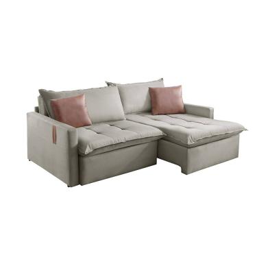 Imagem de Sofá Cama Star 31 2,70 Metros Moderno Sem Caixa Estilo Clean Espuma D28 e 4 Almofadas