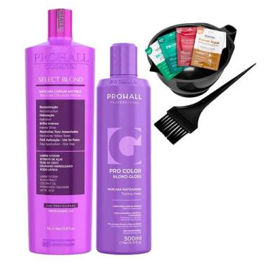 Imagem de Kit Select Blond 1L e Matizador Blond Gloss 500ml ProHall