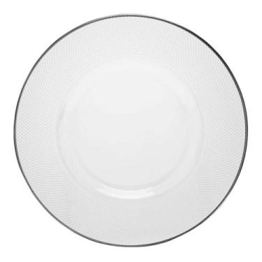 Imagem de 4 Sousplats com Fio Prata Thin Edge 33cm Cristal Wolff