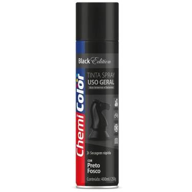 Imagem de Tinta Uso Geral Chemicolor Preto Fosco 400ml 250g