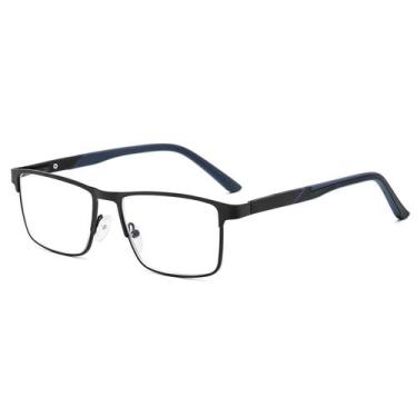 Imagem de Óculos de Grau ZNEIAAPR Metal com Filtro de Luz Azul -3,00 Dioptrias