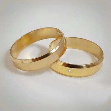Imagem de Aliança Casamento E Noivado  Ouro 18/750Chanfrada Com Quina Italiana 3