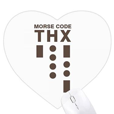 Imagem de Mouse pad Morse Code Thank-you Dot-line Expression Heart Tapete de borracha para escritório