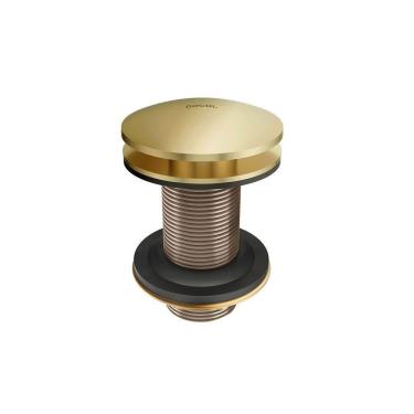 Imagem de Válvula de Escoamento para Banheiro Click Clack 7/8" Ouro Polido - Docol