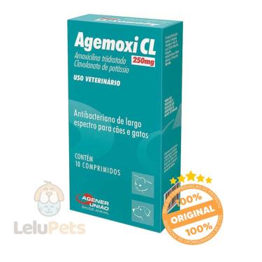 Imagem de Agemoxi cl Agener 250mg 10 Comp Antimicrobiano Para Cachorro