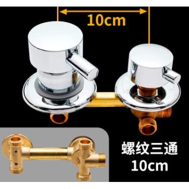 Imagem de 2/3/4/5 Formas de entrada de água fria e quente, 10/12,5/14,5 cm, conjunto de válvulas misturadoras de chuveiro para banheiro G1/2, cartucho de cerâmica, alça dupla, para box de chuveiro e banheira de vapor