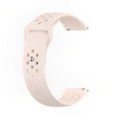 Imagem de Pulseiras esportivas NSmart Smartwatch 22mm ou 20mm compatível com Samsung Galaxy Watch 3 45mm - 41mm - Galaxy Watch 46mm - Gear S3 Frontier - Amazfit GTR 2 / GTR 3 / GTS / GTS 2 / GTS 3 / GTS mini - Stratos 2 / Stratos 3 - Pace - Hawei GT - Nandos_Store (20mm, Rosa claro)