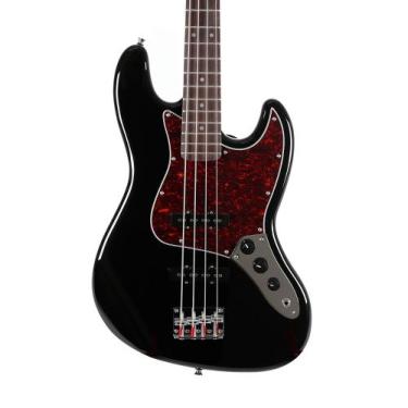 Imagem de Baixo Sx Bd1 Jazz Bass 4 Cordas Black Com Capa Regulado