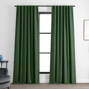 Imagem de HPD Half Price Drapes BOCH-PL1806-120 Cortina de escurecimento de ambiente Bellino (1 painel), 120 x 300, verde pinho