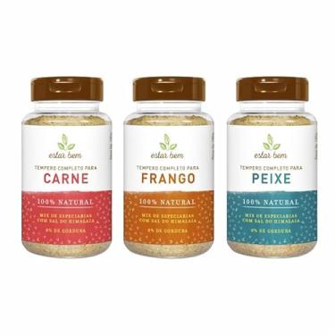 Imagem de Kit 3 Temperos Estar Bem 190g: Carne, Frango, Peixe