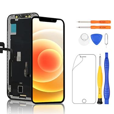 Imagem de Yodoit Kit de substituição de tela para iPhone 12/12 Pro COF Full HD Display LCD 3D Touch Digitalizador Montagem de vidro com ferramenta de reparo de 6,1 polegadas