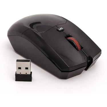 Imagem de Mouse Óptico Sem Fio Usb Notebook Preto Mouse Sem Fio