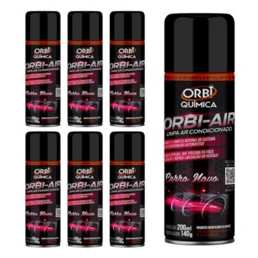 Imagem de Higienizador Orbi-Air Limpa Ar Condicionado Higienização Automotiva Aroma Carro Novo Kit com 6 - Orbi Química