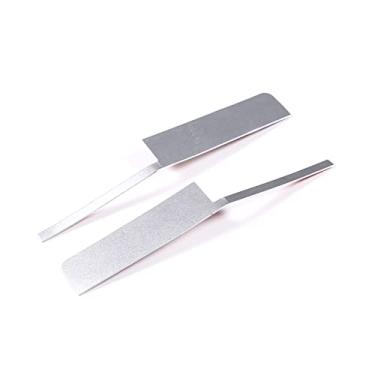 Imagem de Fgtagtal Guarnições de tampa de interruptor de abertura de porta forçada compatíveis com Chevrolet Corvette C8 2020-2023, acessórios de cobertura de alumínio para trava de porta de emergência, 2 peças (prata)