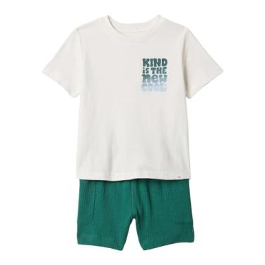 Imagem de GAP Conjunto de camiseta e short de manga curta para bebês meninos, Pedra de jade, 5YRS