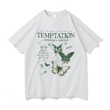 Imagem de Camiseta Txt Solo Temptation k-pop Merch Support Camisetas soltas unissex, Cinza, G