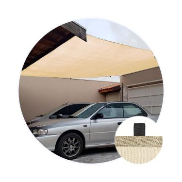 Imagem de Tela Sombrite Bege 80% 5x2 Sombreamento Toldo Garagem