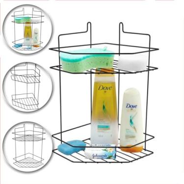Imagem de Suporte Para Shampoo Cantoneira Porta Xampu Duplo de Parede