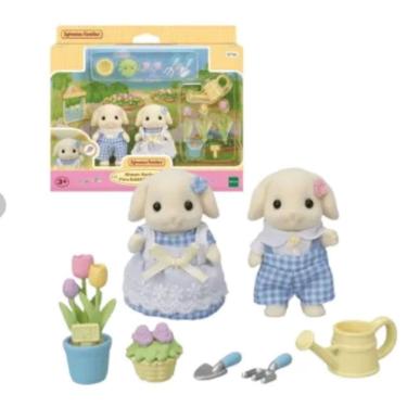 Imagem de Sylvanian Families - CONJUNTO DE JARDINAGEM - IRMA &amp; IRMAO COELHOS FLOR