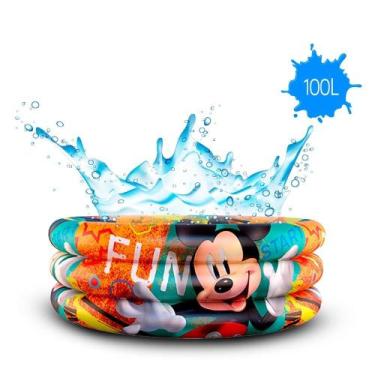 Imagem de Piscina Infantil Inflável Mickey 100 Litros 86X20cm- Etitoys