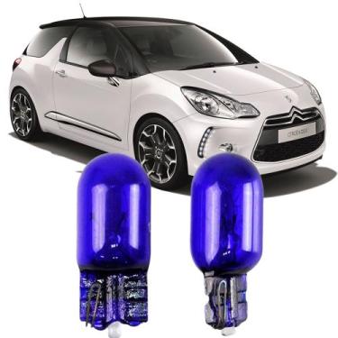 Imagem de Par Lâmpadas Pingo Super Branca Esmagada T10 Citroen DS3 Faroleta Teto
