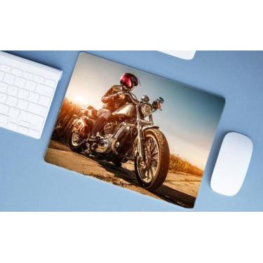 Imagem de Mouse Pad Grande, Moto na estrada - Deluzz