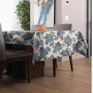 Imagem de Toalha de Mesa Jacquard Retangular 2,40m  - MUMUDECOR, 1009 AZUL