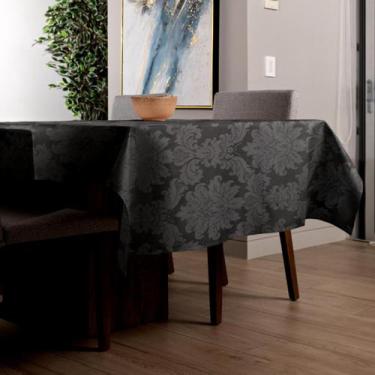 Imagem de Toalha de Mesa Jacquard Retangular 2,40m  - MUMUDECOR, 22 PRETO