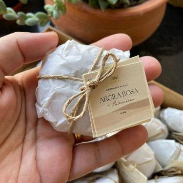 Imagem de Sabonete Vegano Facial de Argila Rosa 40g - Divino Objecto