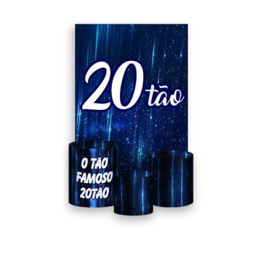 Imagem de Painel De Festa Vertical 1,50 x 2,20 + Trio De Capas Cilindro - 20 Ano