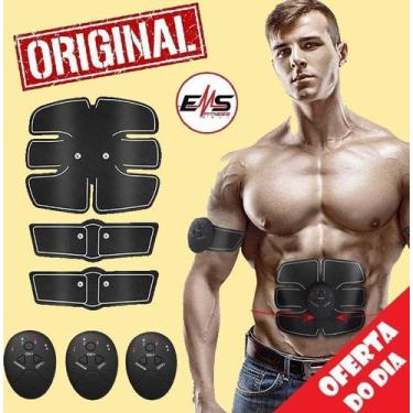 Imagem de Abs Pro Abdomen Abdominal Muscular Body Smart Fitness Sem Fio 3 Cintas