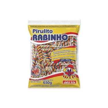 Imagem de Pirulito Santa Rita Enrolado Sabor Tutti-Frutti - Pacote com 650G - DO