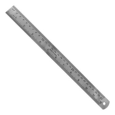 Imagem de Régua 30cm 12 Polegadas Aço Inox Projetista Profissional - Evolvere, P