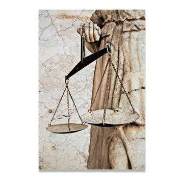 Imagem de Quadro Balança Deusa Justiça Escritório Home Office Direito - IQ Quadr