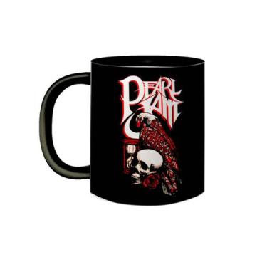 Imagem de Caneca de Porcelana Preta Banda Pearl Jam Rock Clássico 90 - VilelaGG