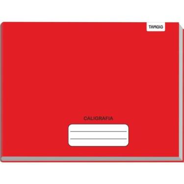 Imagem de Caderno Caligrafia Capa Dura Liso Horizontal 1/4 48 FLS Vermelho - Pac