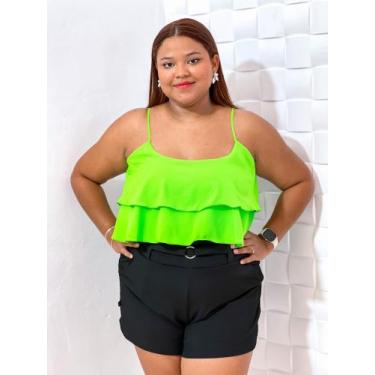 Imagem de Cropped plus size  - Donna Marry, Preto, GG