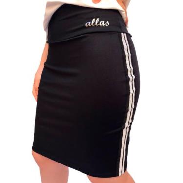 Imagem de Short Saia reta Alta Compressão Moda Fitness Evangélica Poliamida Prot