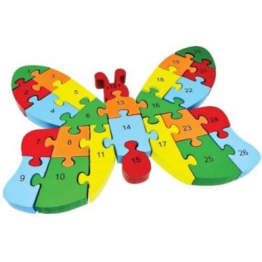 Imagem de QUEBRA-CABEÇA de Madeira Borboletas - 26 Peças - Toy Mix