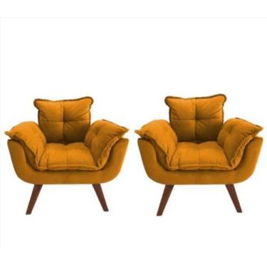 Imagem de Kit de 02 Poltronas Opalla Premium Amarelas - Central do estofado