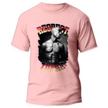 Imagem de Camiseta Tupac 2pac Rapper Rap camisa Hip Hop 3 Rosa - Kamisetas Otaku