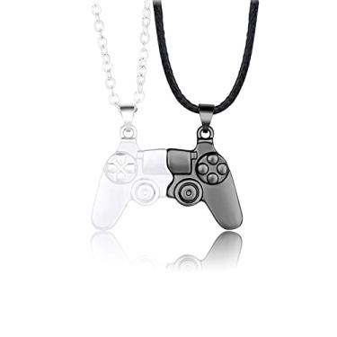 Imagem de COLORFUL BLING Colar magnético de controle de jogo para casais, pingente de alça para console, para melhores amigos, amizade, presentes de Dia dos Namorados, joia para ele e para ela, joias para melhor amiga, Metal, Liga metálica.