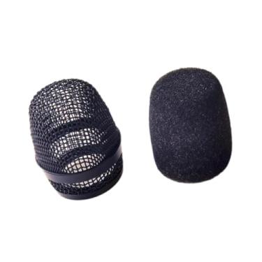 Imagem de menolana Cabeça da grade do microfone da malha, substituição do pára-brisas da grade do microfone com grade interna da espuma, cabeça do microfone da bola do