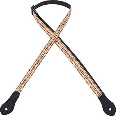 Imagem de Levy's Pulseira de couro para bandolim/ukulele jacquard de 12,7 cm com duas extremidades de alfinetes; ajustável para 127 cm (MJ19UKE-001)