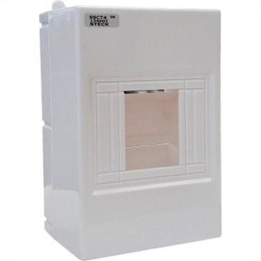 Imagem de Centrinho Steck Pvc Sobrepor Branco Para 4 Disjuntores Din - Ssct4