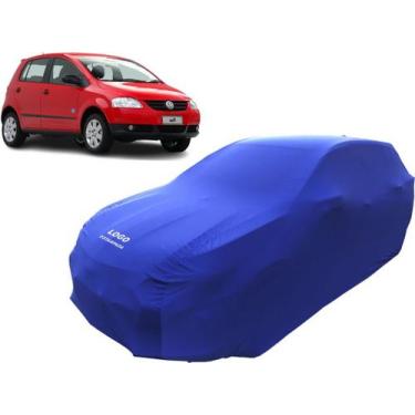 Imagem de Capa Carro Volkswagen Fox Tecido Helanca Lycra Anti Poeira - Mz, Azul
