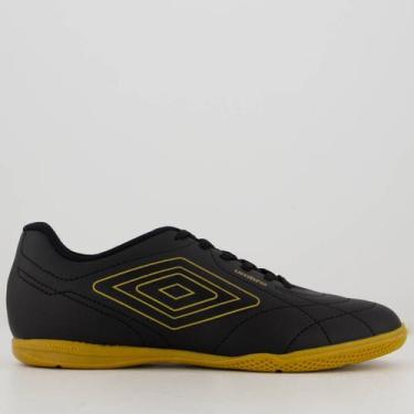 Imagem de Chuteira Umbro Class Footballer Futsal Preta e Dourada, 41