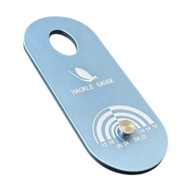 Imagem de Dynwave Medidor de hackle de empate com mosca, acessórios de alumínio, equipamento de fábrica, ferramenta prática de medição profissional, ferramenta de