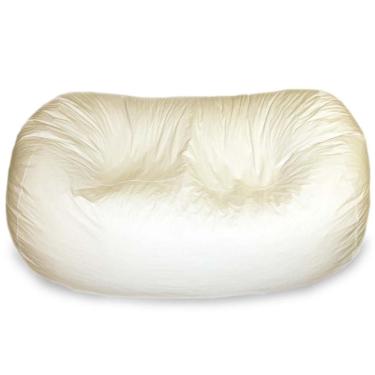 Imagem de Puff Big Casal Em Courino Branco Phoenix Puff